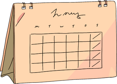 Manhwa Inspired Study Desk Calendar